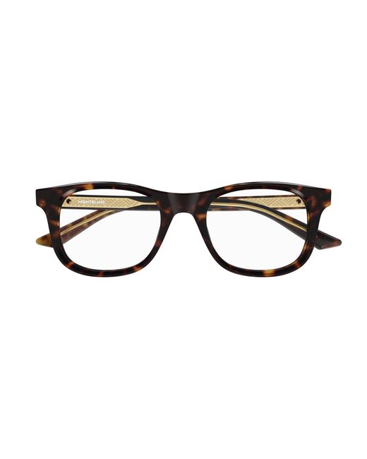 Montblanc Black Mb0385O 002 Optical Frames Acetate Transparent Squared for men