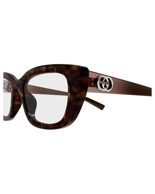 Gucci Black Gg2027O 002 Optical Frames Injected Transparent Cat Eye