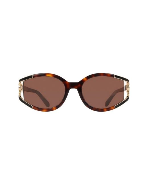 Ferragamo Black Sf2111S 240 Sunglasses Acetate Round Normal