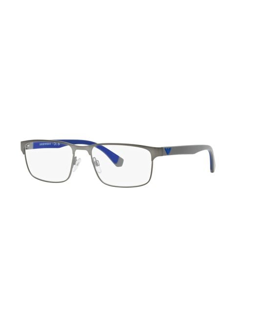 Emporio Armani Black Ea1105 L3095 Optical Frames Metal Transparent Squared Normal for men