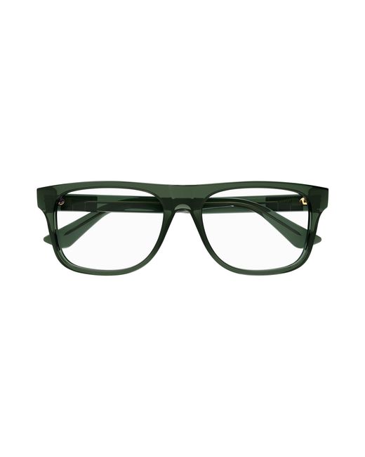 Gucci Black Gg1117O 005 Optical Frames Injected Transparent Squared for men