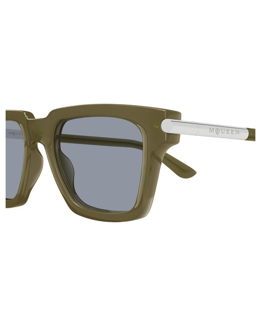 McQueen Black Am0519S 004 Sunglasses Acetate Light Squared for men