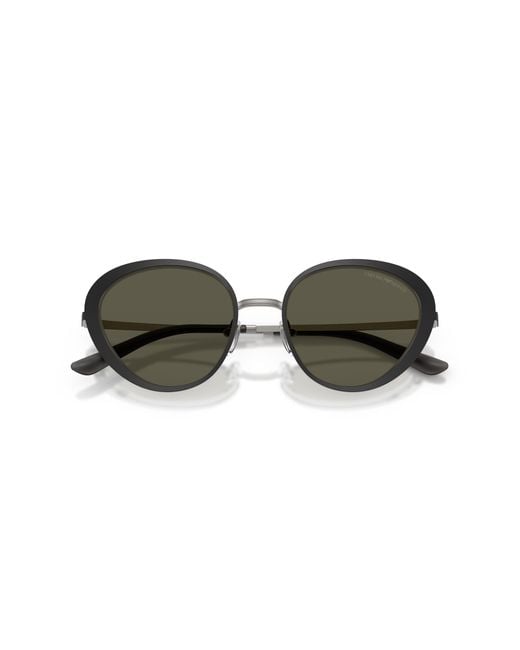 Emporio Armani Black Ea2177 300187 Sunglasses Metal Geometric Normal