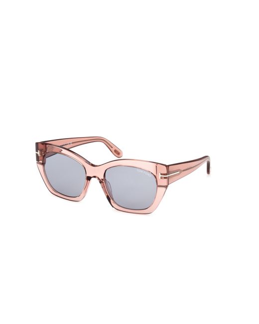 Tom Ford Black Ft1422 Joni-02 72A Sunglasses Acetate Smoke Butterfly Normal