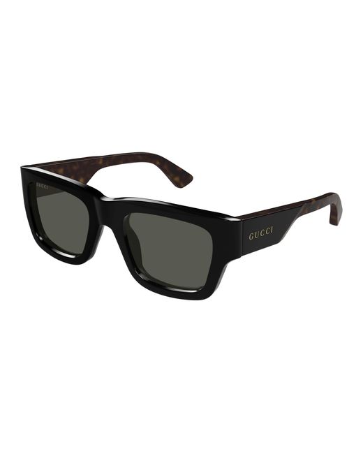 Gucci Black Gg1668S 001 Sunglasses Acetate Squared for men