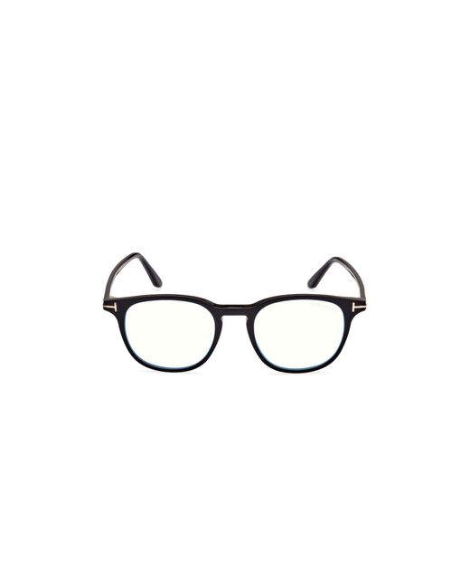 Tom Ford Black Ft5832-B 001 Optical Frames Acetate Round Normal for men