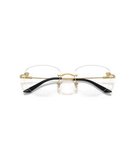 Versace Black Ve1305 1412 Optical Frames Metal Round Normal