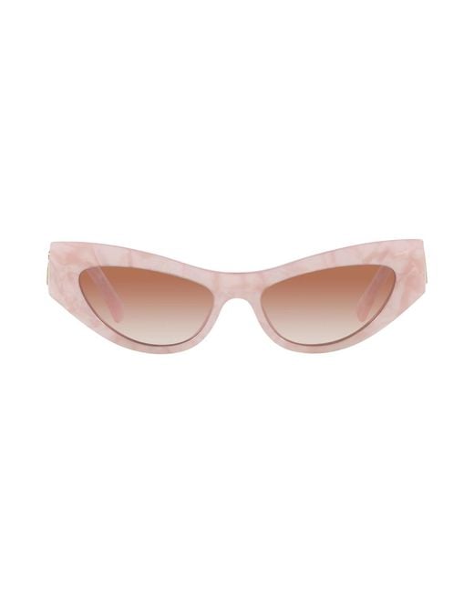 Dolce & Gabbana Pink Dg4450 323113 Sunglasses Acetate Cat Eye Normal Shaded