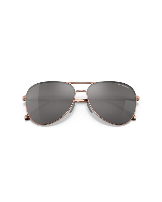 Michael Kors Black Mk1089 Kona 11086G Sunglasses Metal Pilot Mirror