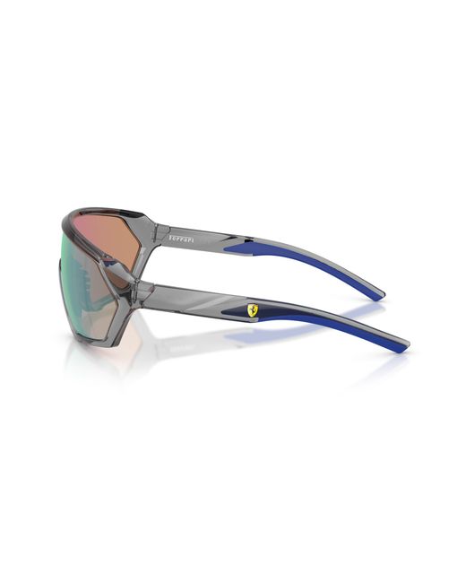 FERRARI SCUDERIA Green Fz6017U 524/7V Sunglasses Injected Pillow Mirrored for men