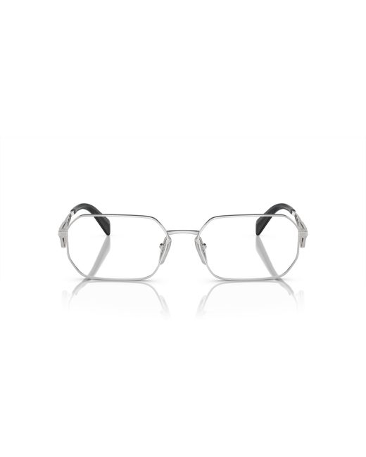 Prada Black Pr A53V 1Bc1O1 Optical Frames Steel Transparent Geometric Normal