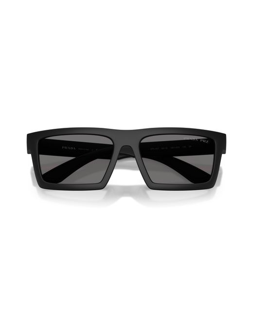 Prada Linea Rossa Black Ps A07S 1Bo02G Sunglasses Injected Squared Polarized for men