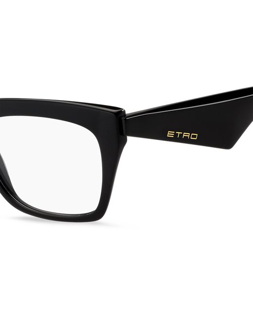 Etro Black 0007 807 Optical Frames Acetate Squared