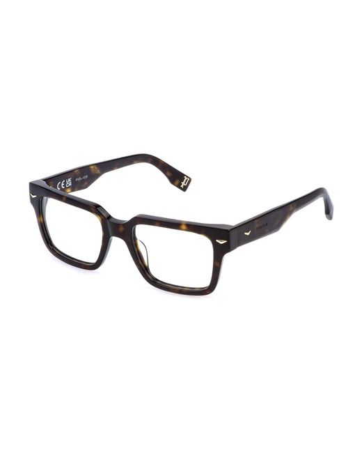 Police Black Vplq73 Supernova 4 722Y Optical Frames Acetate Squared for men