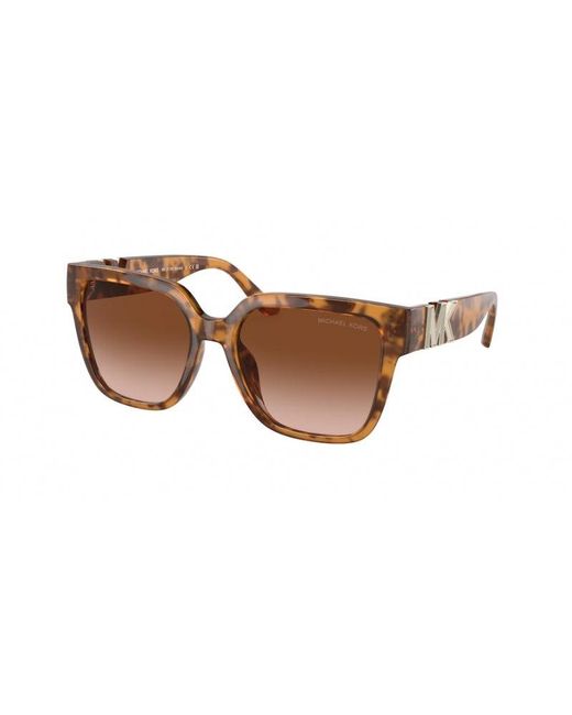 Michael Kors Brown Mk2170U 39153B Sunglasses Plastic Squared Shaded