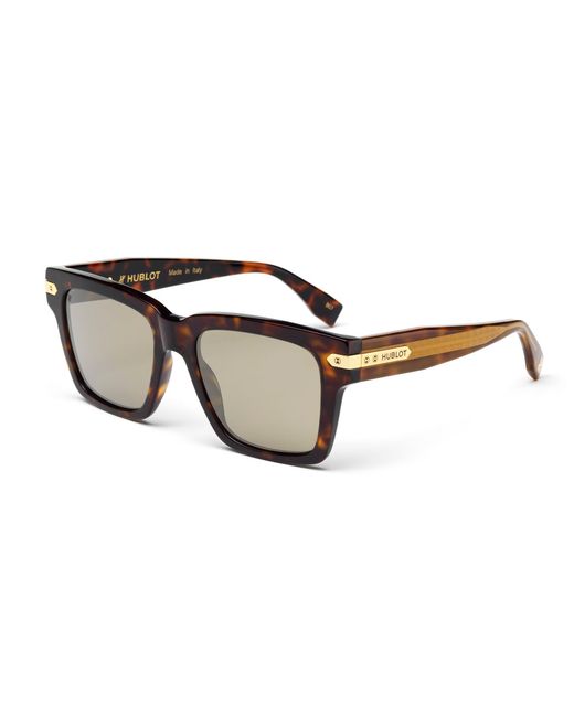 Hublot Black H044 092.120 Sunglasses Acetate Squared Polarized Flash