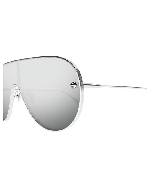 McQueen Black Am0481S 004 Sunglasses Metal Pilot