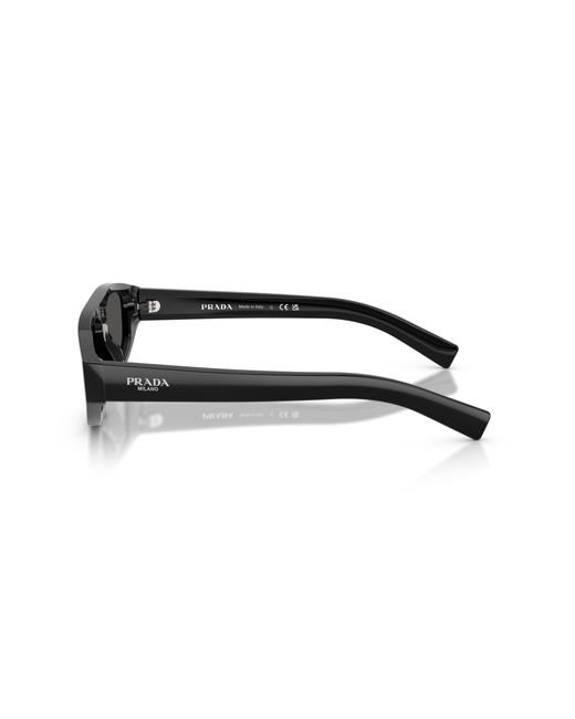 Prada Black Pr C02S 16K08Z Sunglasses Acetate Geometric Normal for men