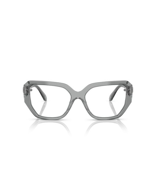 Swarovski Black Sk2035 1062 Optical Frames Acetate Transparent Geometric Normal