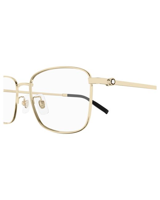 Montblanc Black Mb0373Oa 002 Optical Frames Titanium Transparent Squared for men