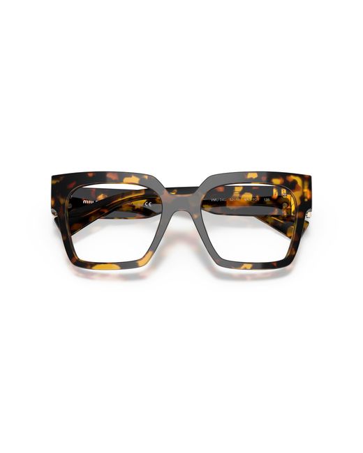 Miu Miu Black Mu 04Uv Vau1O1 Optical Frames Acetate Squared Normal