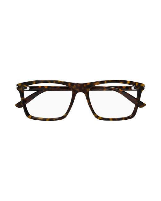Gucci Black Gg1445O 002 Optical Frames Acetate Transparent Squared for men