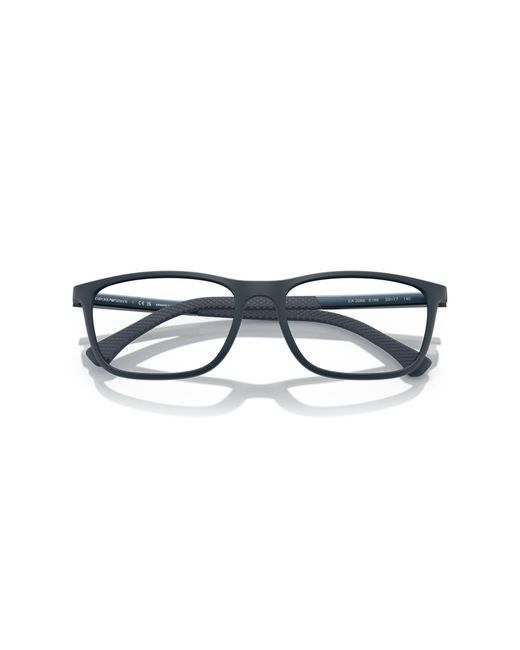 Emporio Armani Black Ea3069 6189 Optical Frames Injected Squared Normal for men