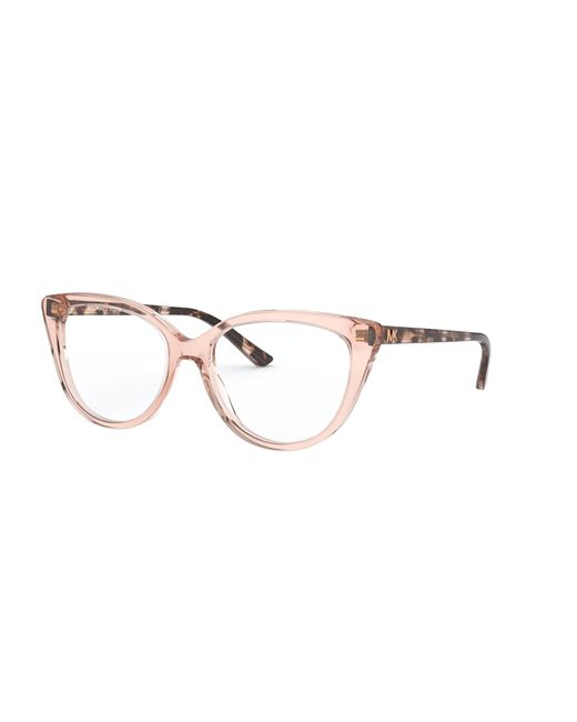 Michael Kors Black Mk4070 Luxemburg 3599 Transparent Peach Optical Frames Plastic Cat Eye