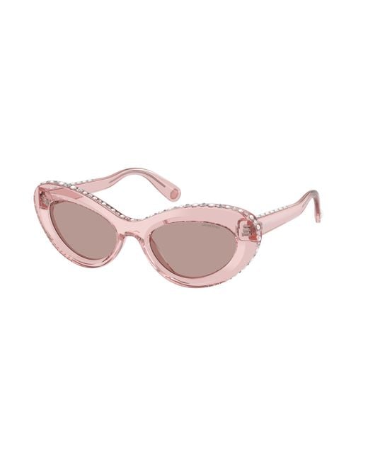 Swarovski Black Sk6061U 11057N Sunglasses Acetate Cat Eye Normal