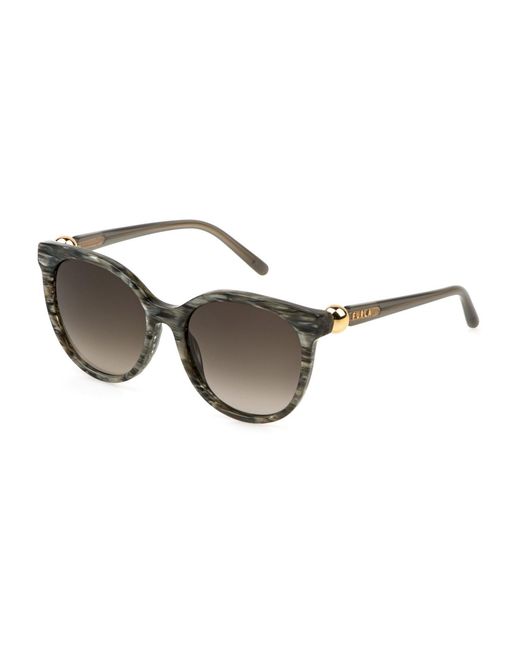 Furla Black Sfu887 06Bz Sunglasses Acetate Smoke Pantos Normal Shaded