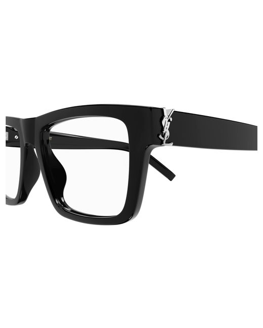 Saint Laurent Black Sl M10_B 005 Optical Frames Acetate Transparent Squared for men