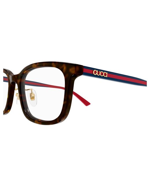 Gucci Black Gg1873Ok 002 Optical Frames Acetate Transparent Squared for men