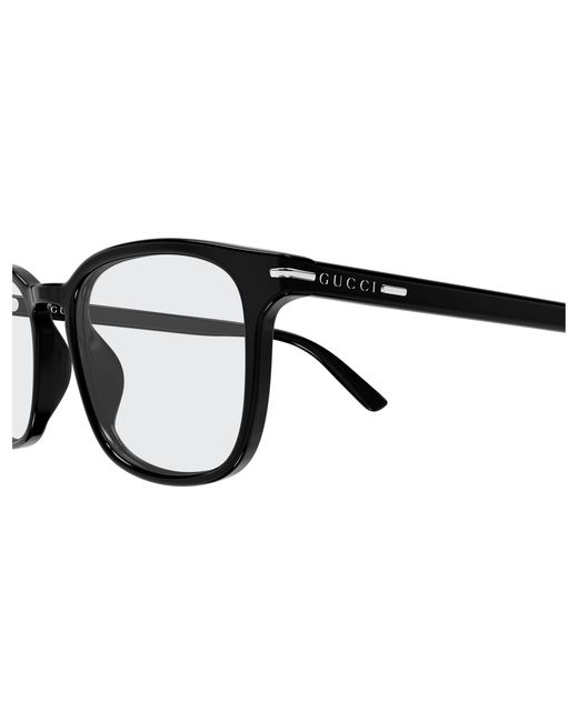 Gucci Black Gg2129O 001 Optical Frames Acetate Transparent Squared for men