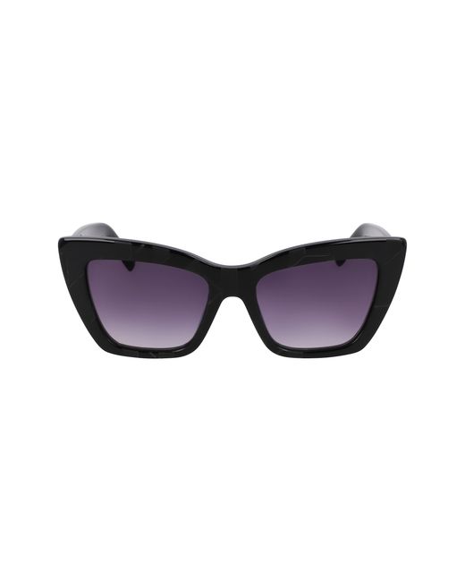 Karl Lagerfeld Black Kl6158S 001 Sunglasses Acetate Cat Eye Normal Normal