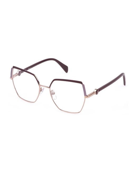 Blumarine Black Vbm218 Optical Frames Metal Geometric