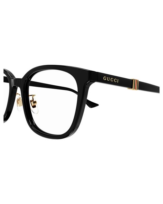 Gucci Black Gg1500Ok 002 Optical Frames Acetate Transparent Round for men