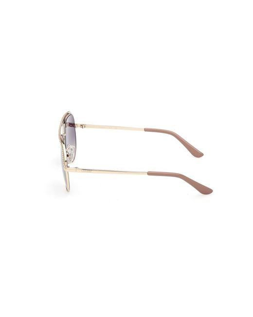 Guess Black Gu00271 32B Sunglasses Metal Smoke Pilot Normal