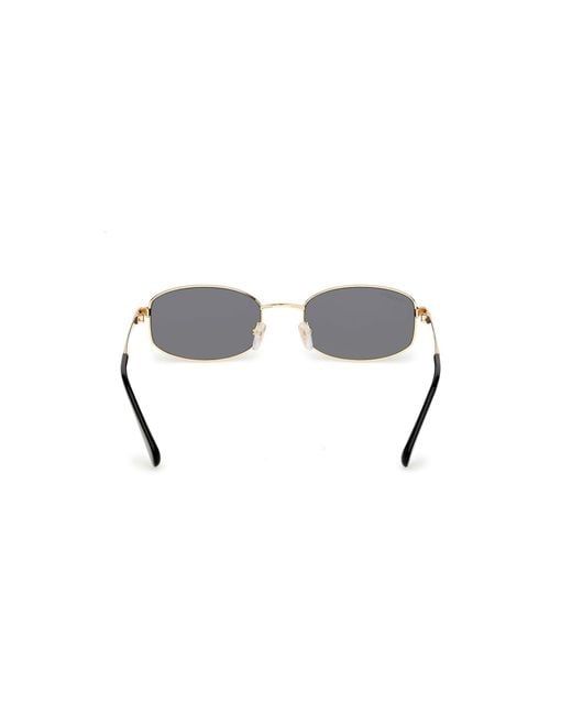 MAX&Co. Black Mo0135 01A Sunglasses Metal Smoke Round Normal