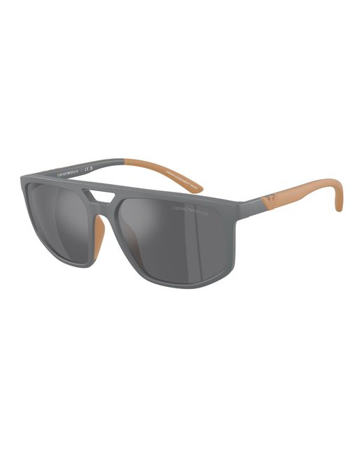 Emporio Armani Black Ea4248U 62616G Sunglasses Injected Pilot Mirrored for men