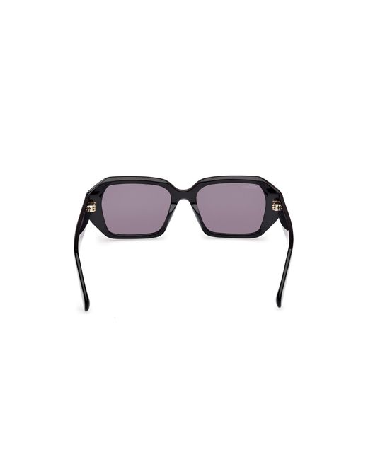 MAX&Co. Black Mo0126 01A Sunglasses Acetate Smoke Geometric Normal