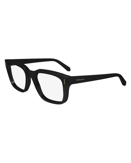 Ferragamo Black Sf2996 001 Optical Frames Acetate Squared Normal Normal for men