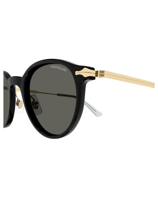 Montblanc Black Mb0362S 001 Sunglasses Acetate Round for men