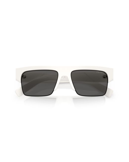 Prada Black Pr D12Su 46120Z Sunglasses Acetate Squared Normal for men