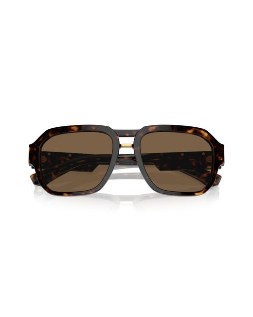Dolce & Gabbana Black Dg4464 502/73 Sunglasses Acetate Pilot Normal for men