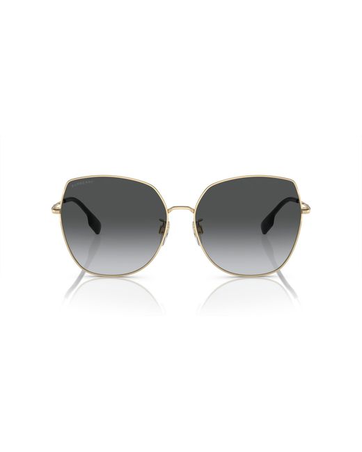Burberry Black Be3136D 1109T3 Sunglasses Steel Squared Polarized