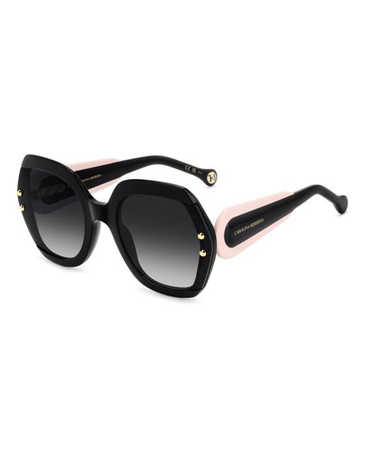 Carolina Herrera Black Her 0314/G/S 3H2/9O Sunglasses Acetate Squared Normal Shaded