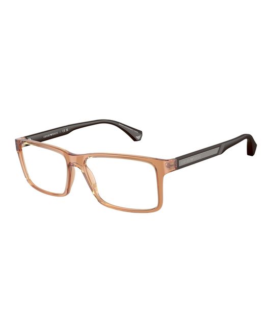 Emporio Armani Black Ea3038 5044 Optical Frames Peek Transparent Squared Normal for men