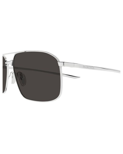Balenciaga Black Bb0492S 001 Sunglasses Metal Pilot for men