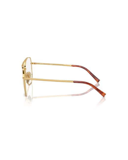 Prada Black Pr A58V 5Ak1O1 Optical Frames Steel Geometric Normal