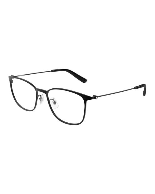 Montblanc Black Mb0463Ol 006 Optical Frames Metal Transparent Squared for men